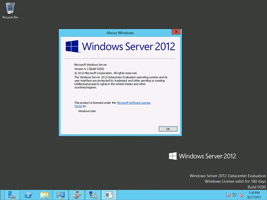 windows server 2012 version